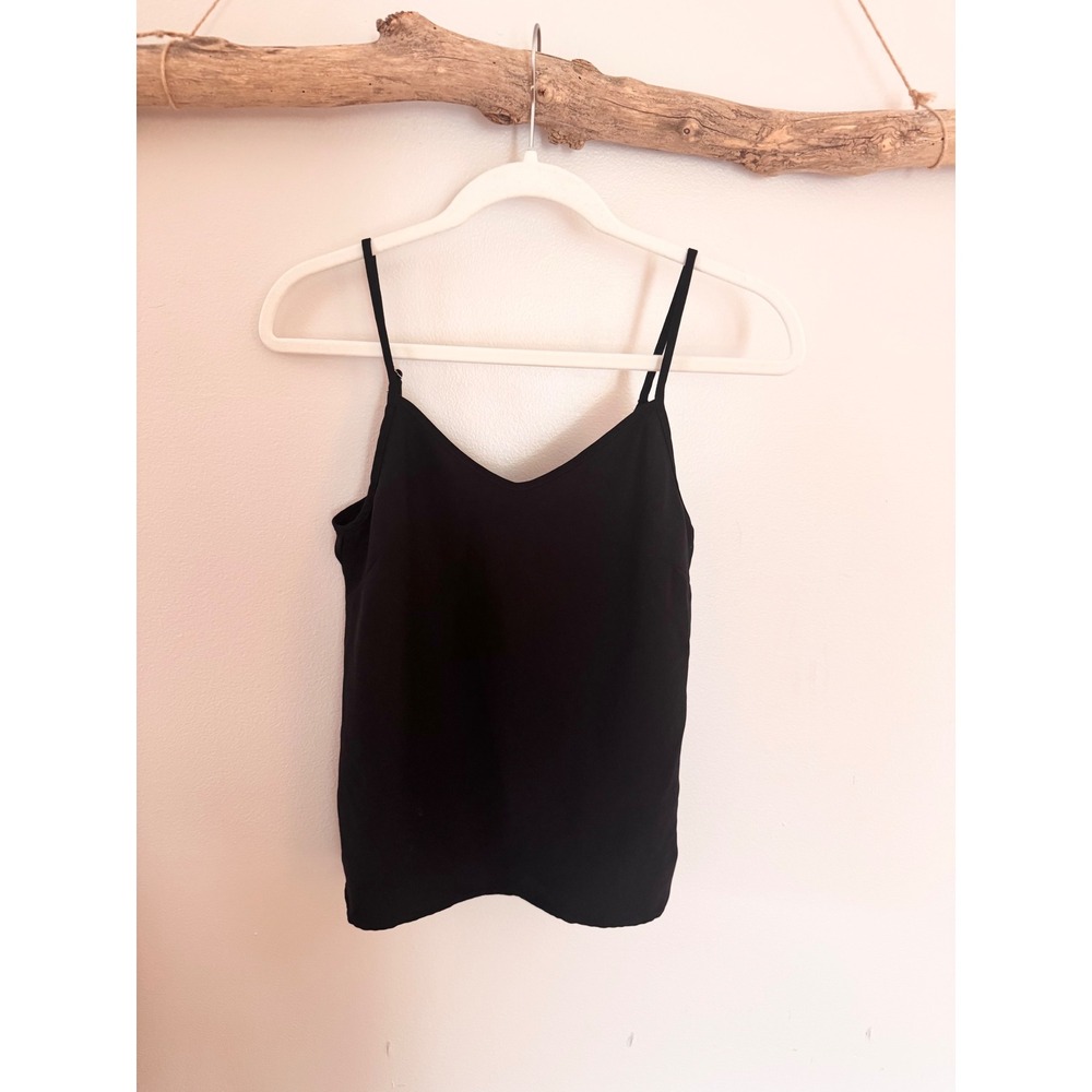 Banana Republic Womens Black V-Neck Adjustable Strap Camisole Top XS Solid